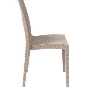 Cadeira Rattan Bege Kit 12 unidades