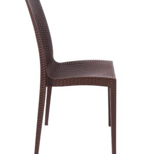 Cadeira Rattan Marrom Kit 6 unidades