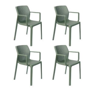 Cadeira Sardenha Verde Kit 4 unidades