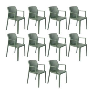 Cadeira Sardenha Verde Kit 10 unidades